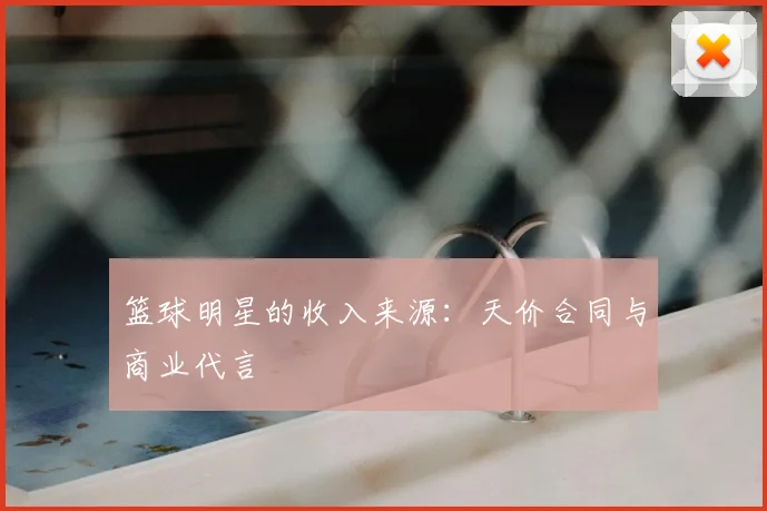 篮球明星的收入来源:天价合同与商业代言